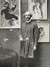 Н. К. Калмаков в галерее Charpentier. Париж, 1928