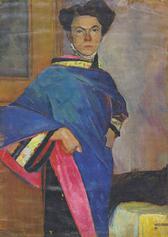 Альберт Вайсбергер. Портрет А. Корсаковой. 1910.