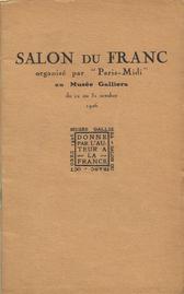 Каталог выставки: Salon du Franc, Париж, 1926.