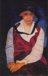 Б. Д. Григорьев. Портрет жены (Е. Г. Григорьевой). 1917.